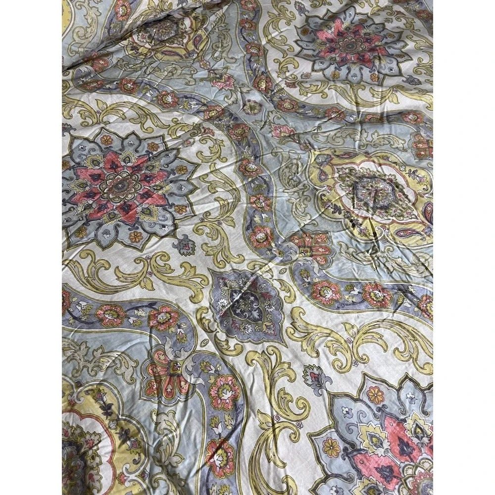 Paisley Mandala Reversible Full/Queen Comforter‎ Set- Nina Campbell 4 Piece Set